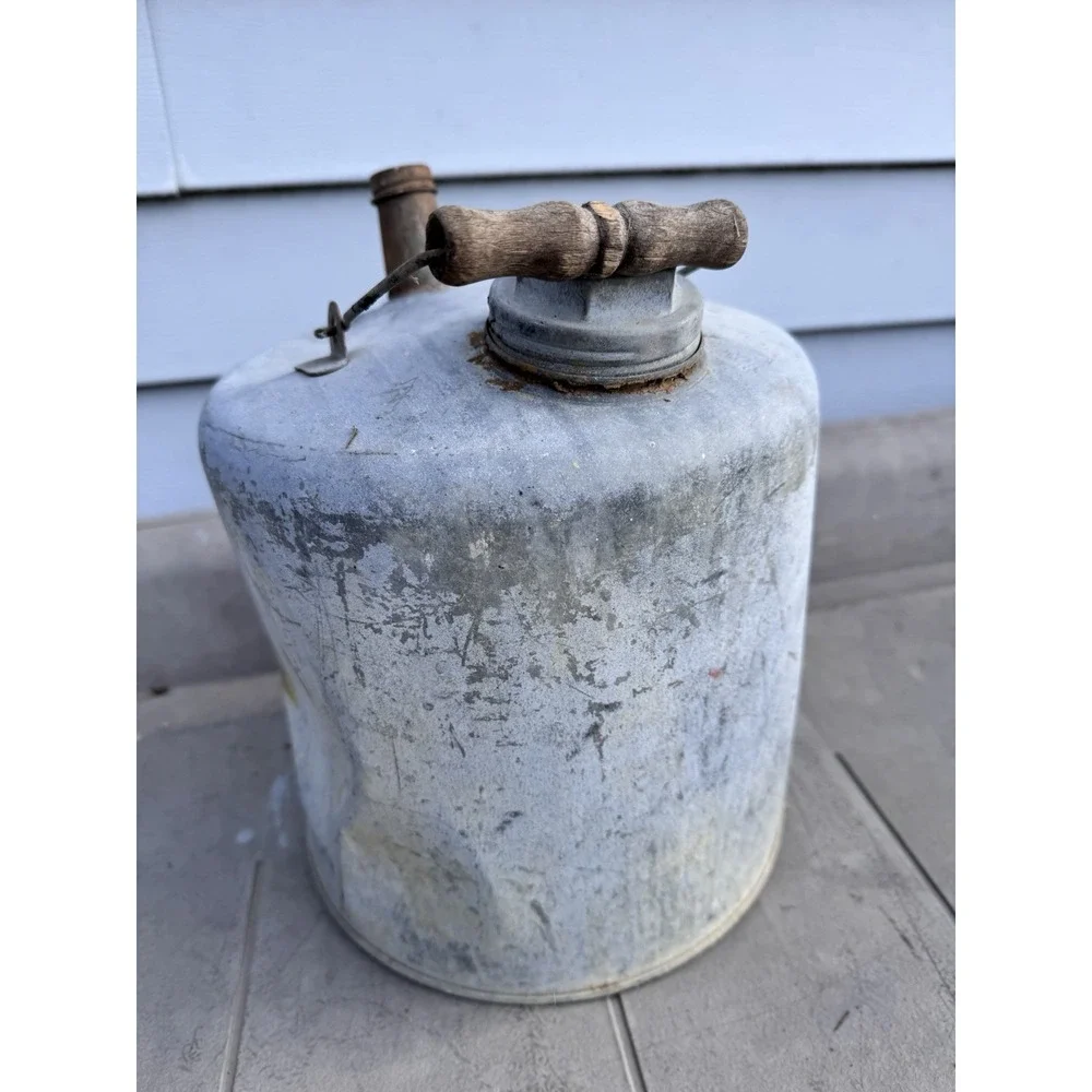 Vintage Galvanized Oil Can-2 gallon Size-Eagle Brand-1940's
